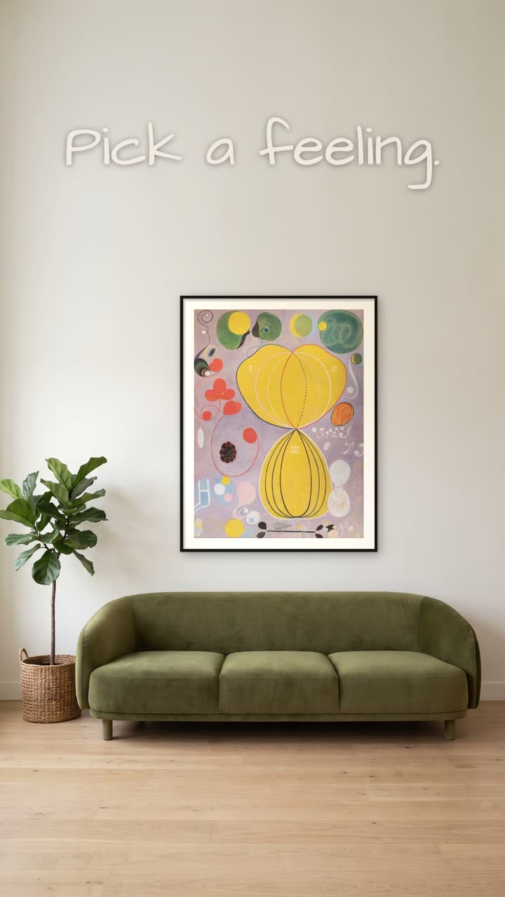 Pick a feeling – Wall, sofa and print: four combinations, four moods.