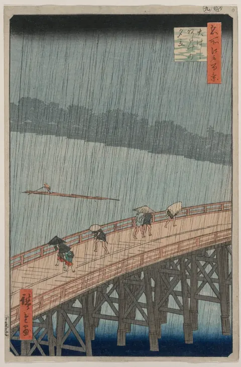 Sudden Shower over Shin-Ohashi Bridge and Atake by Utagawa Hiroshige