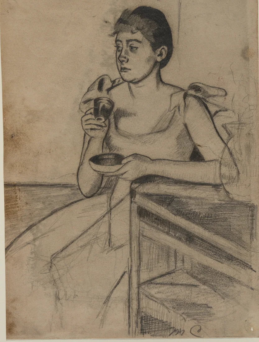 After-Dinner Coffee (recto) by Mary Cassatt, c. 1889 – art print