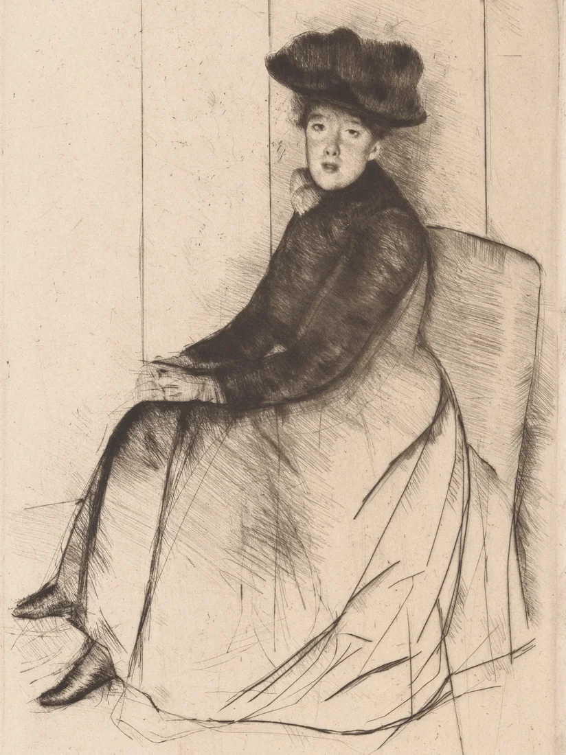 Reflection by Mary Cassatt, c. 1890 – art print