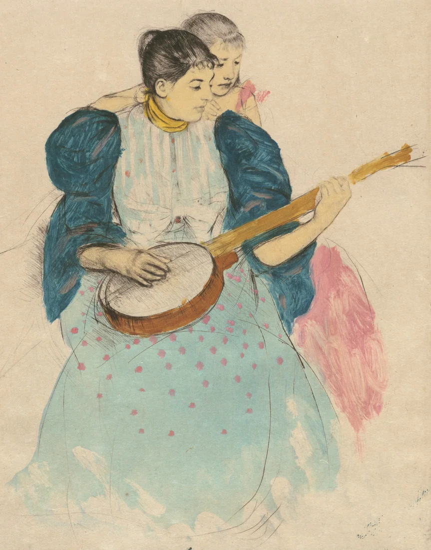 The Banjo Lesson by Mary Cassatt, c. 1893 – art print