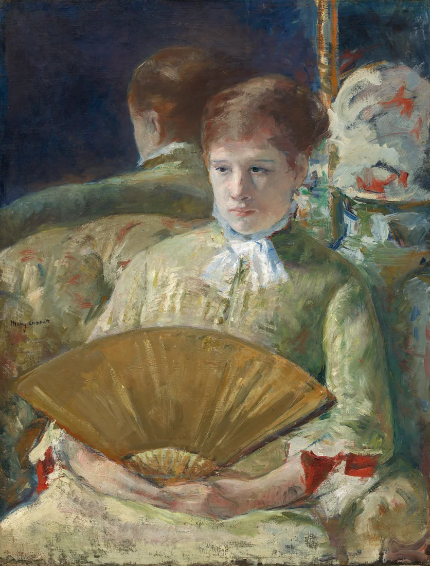 Woman with a Fan by Mary Cassatt, c. 1878–79 – art print