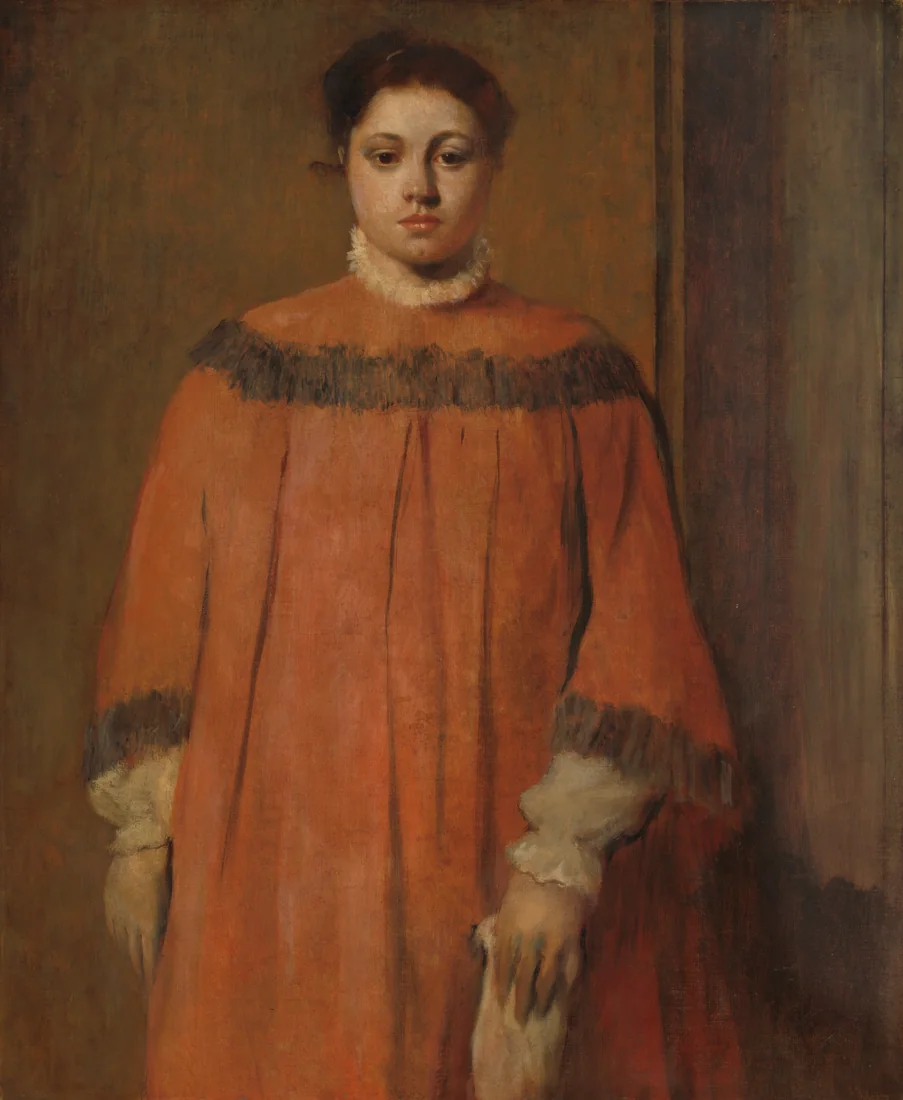 Girl in Red by Edgar Degas, c. 1866 – art print