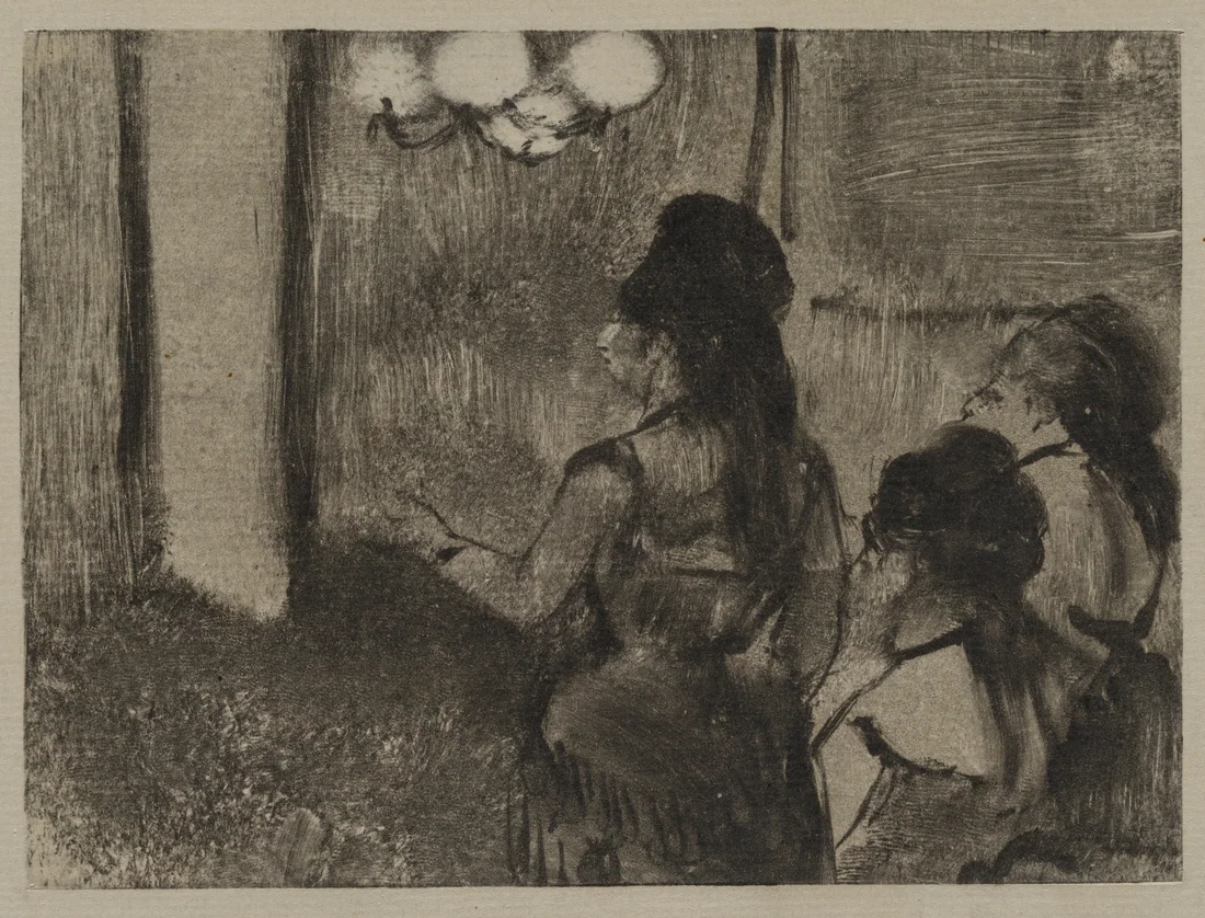 In the Salon by Edgar Degas, c. 1880s – art print