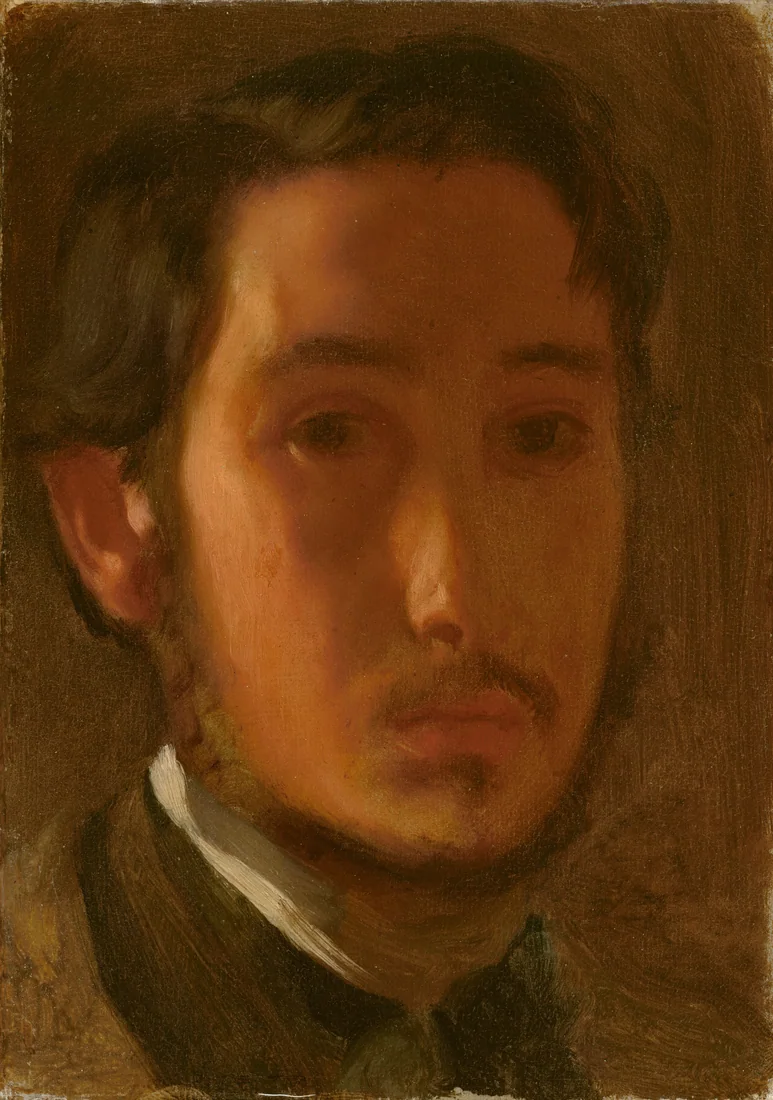 Self-Portrait with White Collar by Edgar Degas, c. 1857 – art print