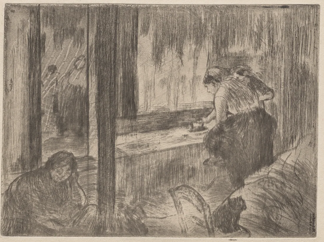 The Laundresses by Edgar Degas, 1879–80 – art print