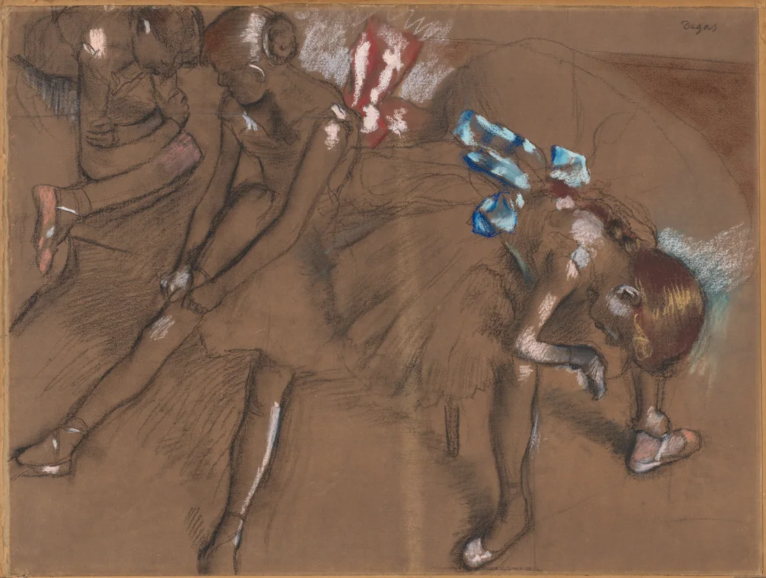Three Dancers Resting by Edgar Degas, c. 1880 – art print