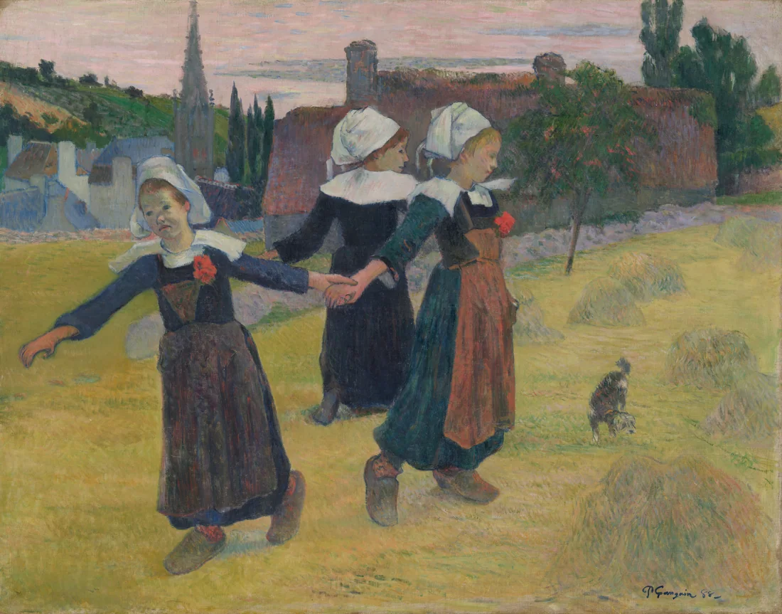 Breton Girls Dancing, Pont-Aven by Paul Gauguin, 1888 – art print