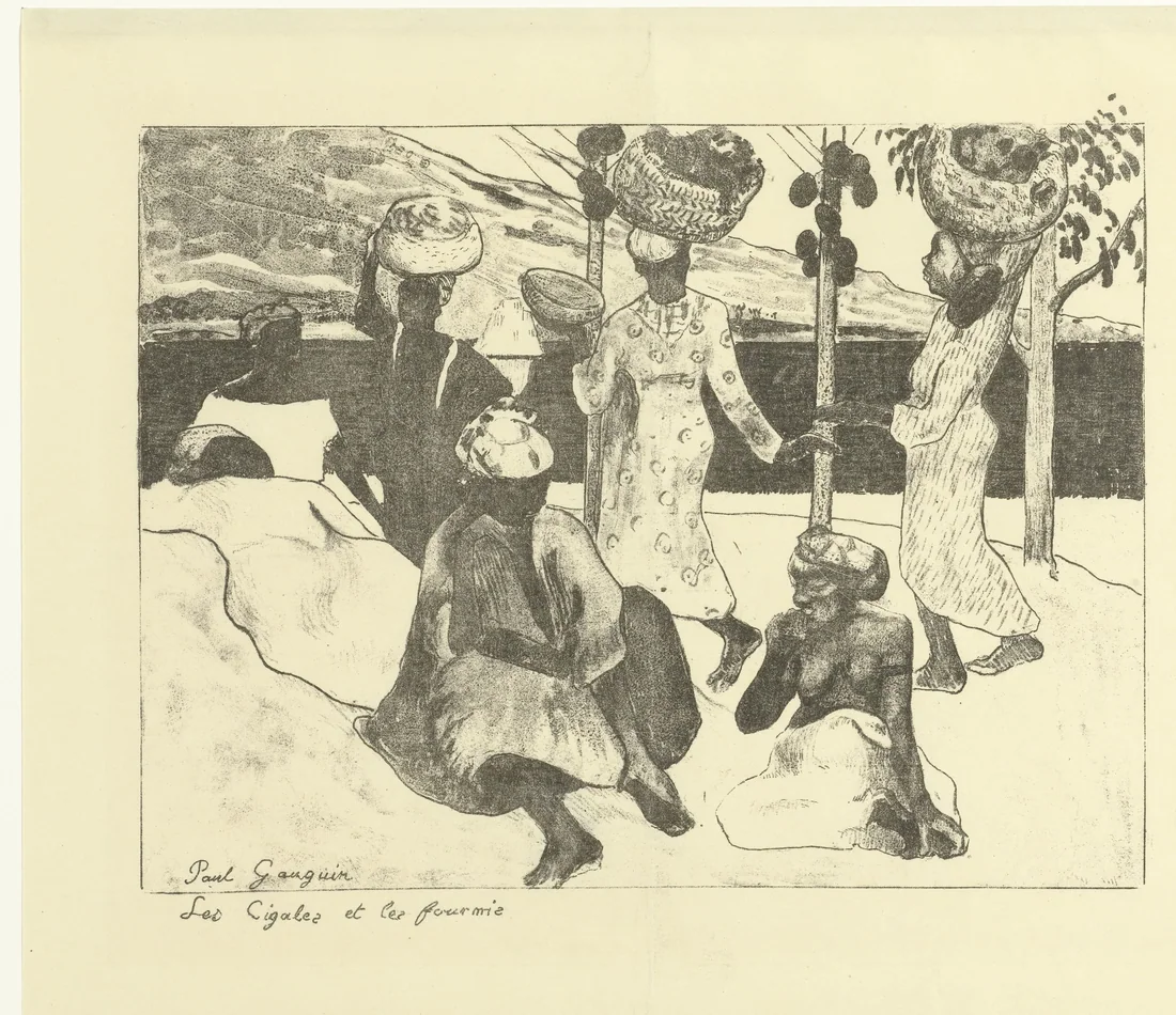 Grasshoppers and Ants by Paul Gauguin – art print