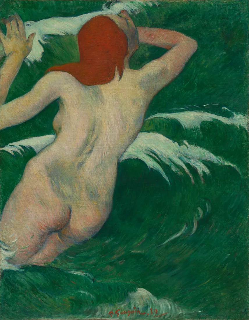 In the Waves by Paul Gauguin, 1889 – art print