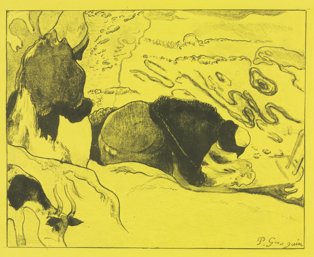 Laundresses by Paul Gauguin, 1889 – art print