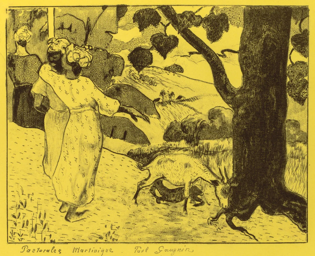 Martinique Pastoral by Paul Gauguin, 1889 – art print