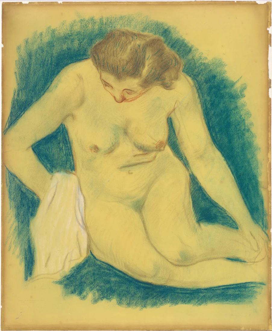Seated Nude Seen from Above by Paul Gauguin, 1888–89 – art print