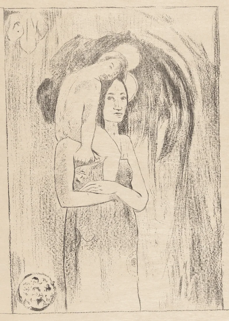 The Virgin and Child by Paul Gauguin, 1895 – art print