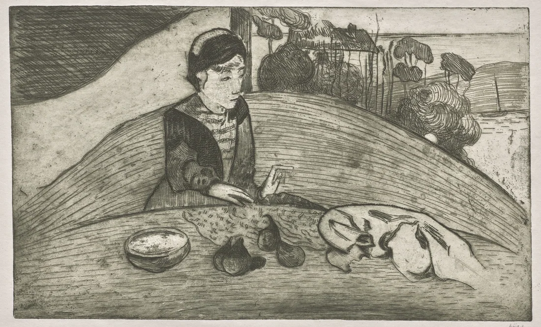 The Woman with Figs by Paul Gauguin, 1894, printed 1899 – art print