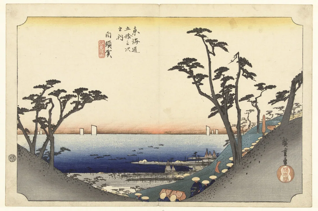 Shirasuka, Shiomisaka no Zu by Utagawa Hiroshige – art print