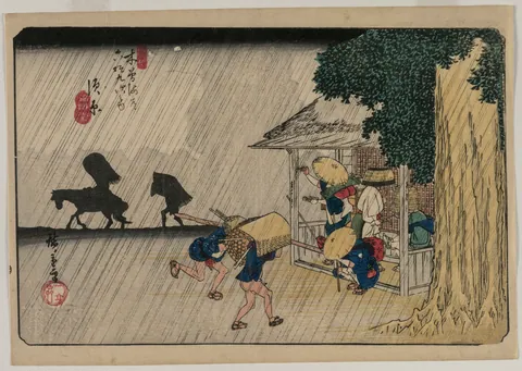 Suhara (from the series Sixty-Nine Stations of the Kisokaido) by Utagawa Hiroshige