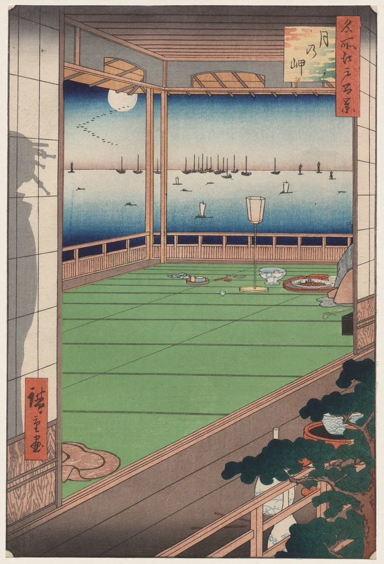 The Moon-Viewing Promontory by Utagawa Hiroshige, 1857 – art print