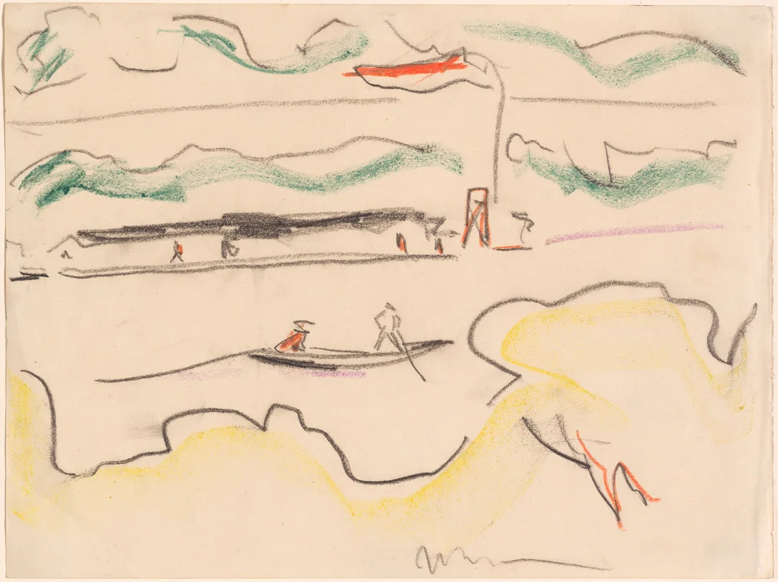 Elbe Landscape near Dresden by Ernst Ludwig Kirchner, 1909 – art print