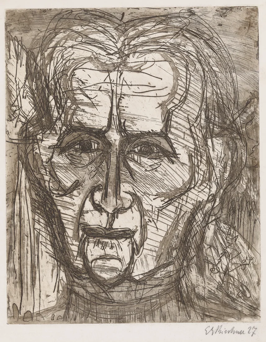 Head of Frau Bauer by Ernst Ludwig Kirchner, 1927 – art print