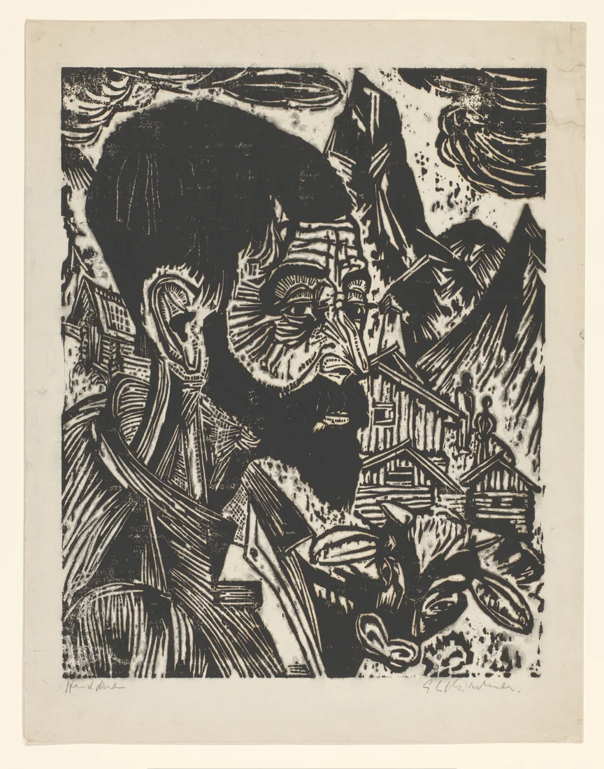 Herdsman's Head (Martin Schmied) by Ernst Ludwig Kirchner – art print