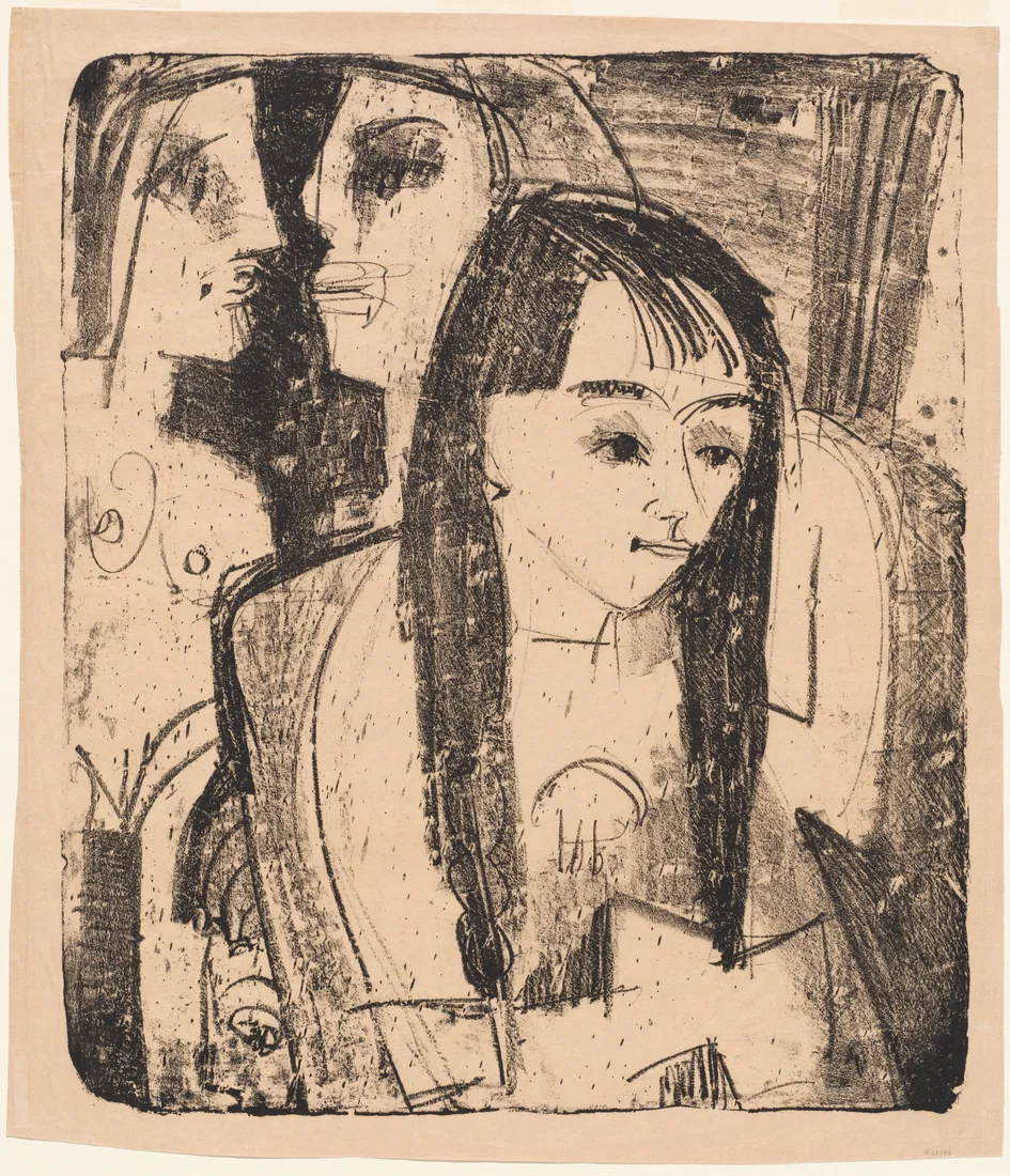 Portrait of a Girl by Ernst Ludwig Kirchner, 1921 – art print