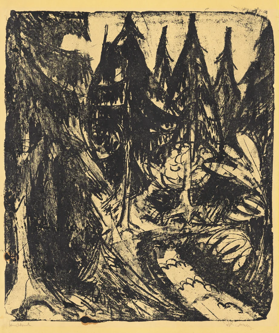 Taunus Firs by Ernst Ludwig Kirchner, 1916 – art print