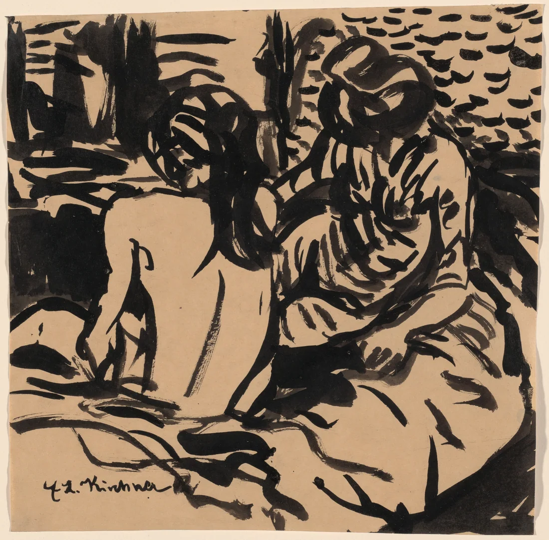 Two Women in the Room by Ernst Ludwig Kirchner, c. 1906 – art print