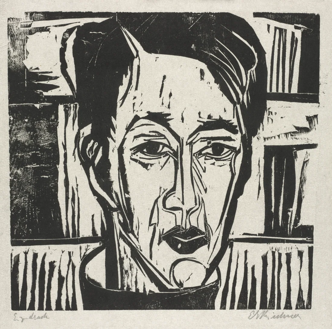 Wehrlin, Facing Front by Ernst Ludwig Kirchner, 1924 – art print