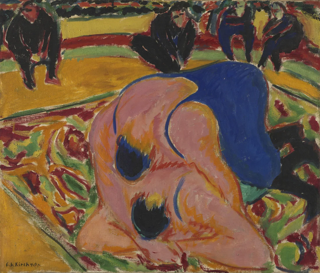 Wrestlers in a Circus by Ernst Ludwig Kirchner, 1909 – art print