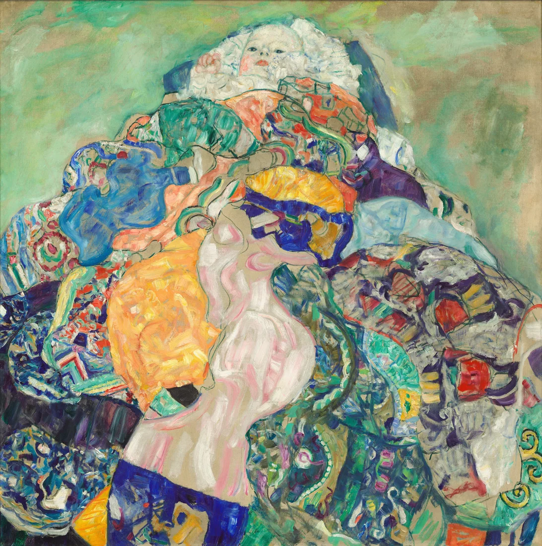 Baby (Cradle) by Gustav Klimt, 1917–18 – art print