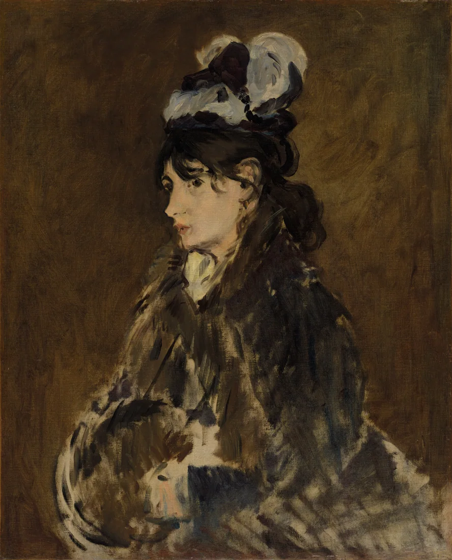Berthe Morisot with a Muff by Édouard Manet, c. 1871–72 – art print