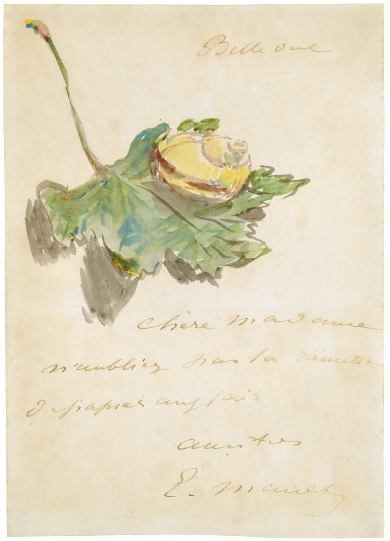 Letter Decorated with a Snail on a Leaf by Édouard Manet – art print