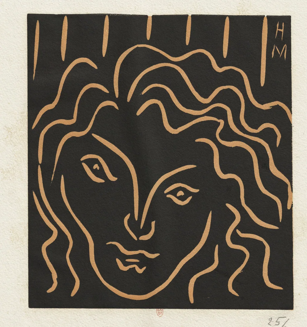 Female Head as a Mascaron by Henri Matisse, 1938 – art print