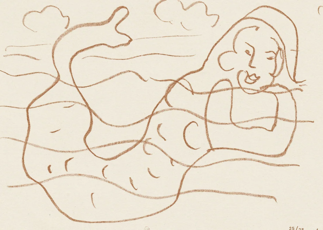Study for 'Florilège des Amours' by Ronsard by Henri Matisse, between 1942 and 1962 – art print