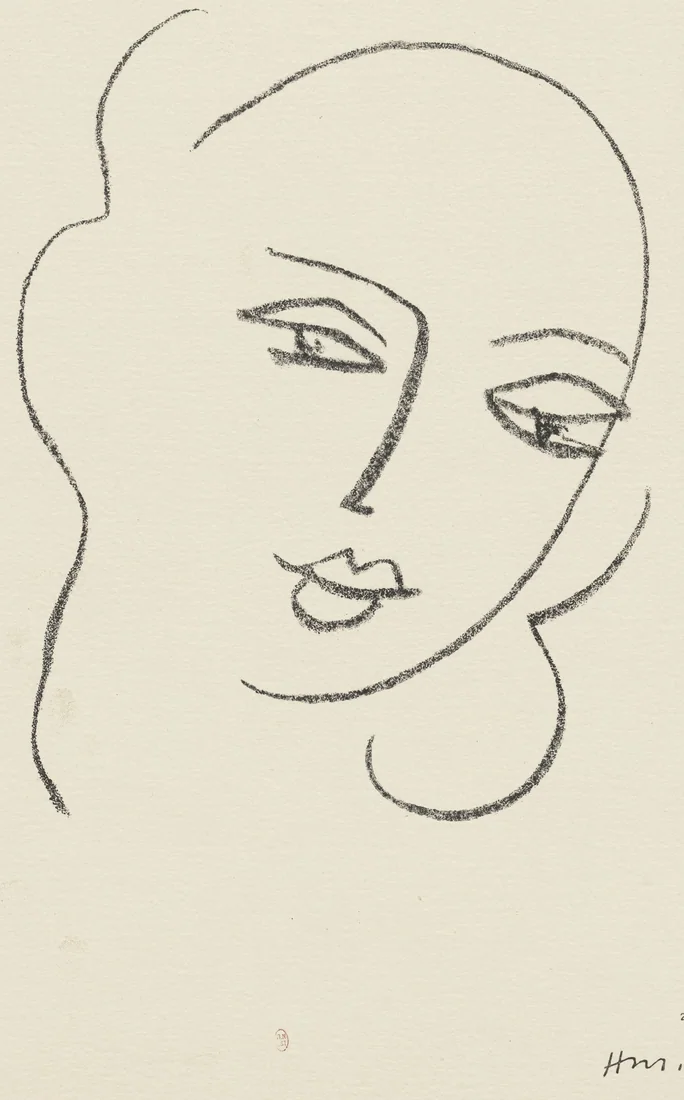 Study for the Virgin: Face (for the Vence Chapel) by Henri Matisse, between 1950 and 1951 – art print