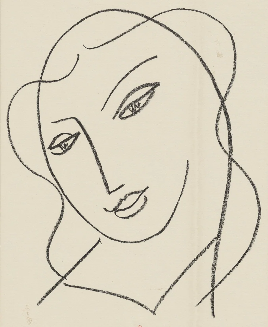 Study for the Virgin: Veiled Head (for the Vence Chapel) by Henri Matisse, between 1950 and 1951 – art print