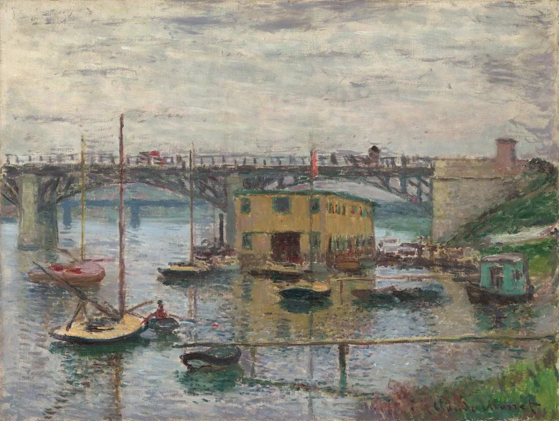Bridge at Argenteuil on a Gray Day by Claude Monet, c. 1876 – art print