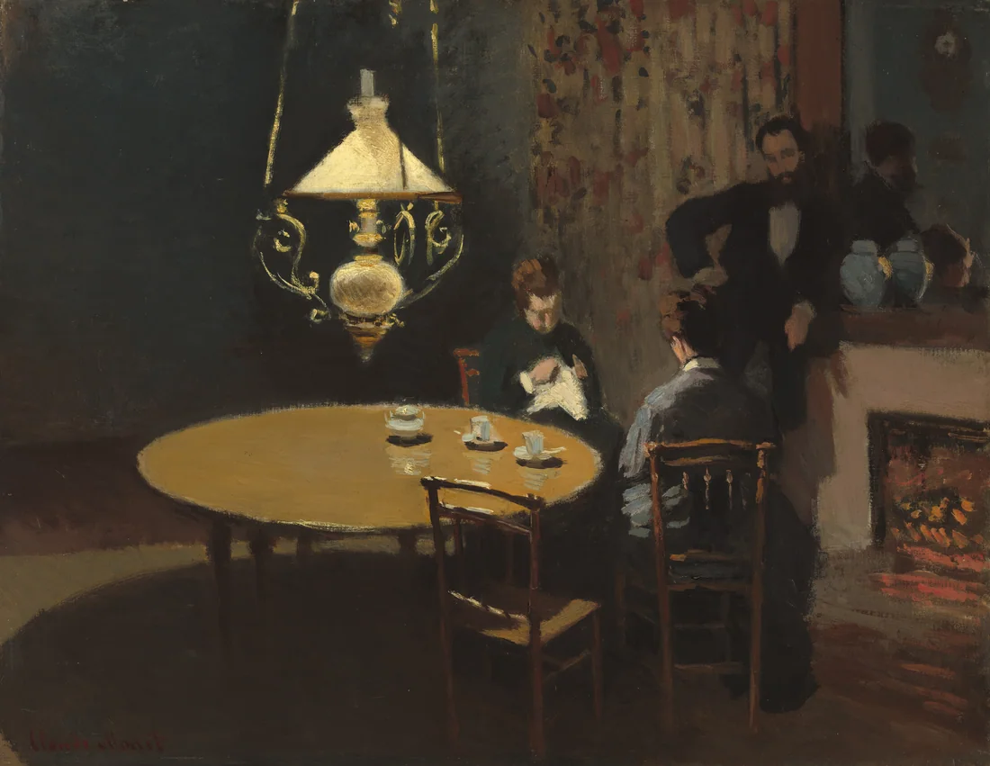 Interior, after Dinner by Claude Monet, 1868–69 – art print