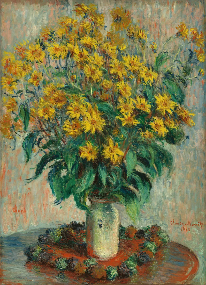 Jerusalem Artichoke Flowers by Claude Monet, 1880 – art print