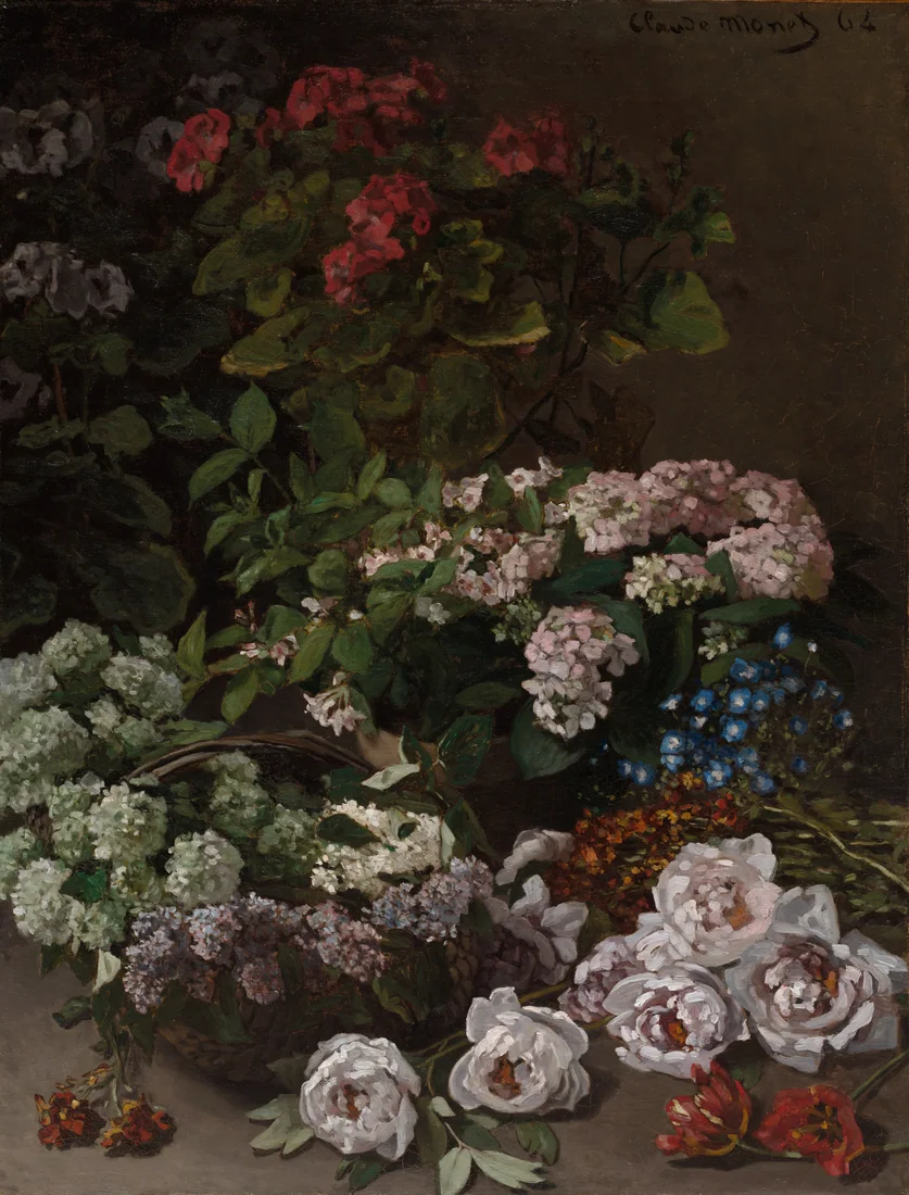 Spring Flowers by Claude Monet, 1864 – art print