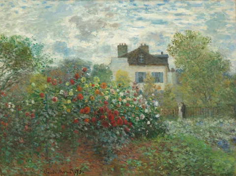 The Artist's Garden in Argenteuil by Claude Monet