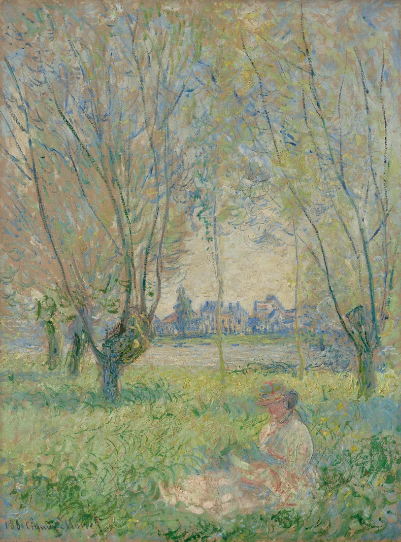 Woman Seated under the Willows by Claude Monet, 1880 – art print