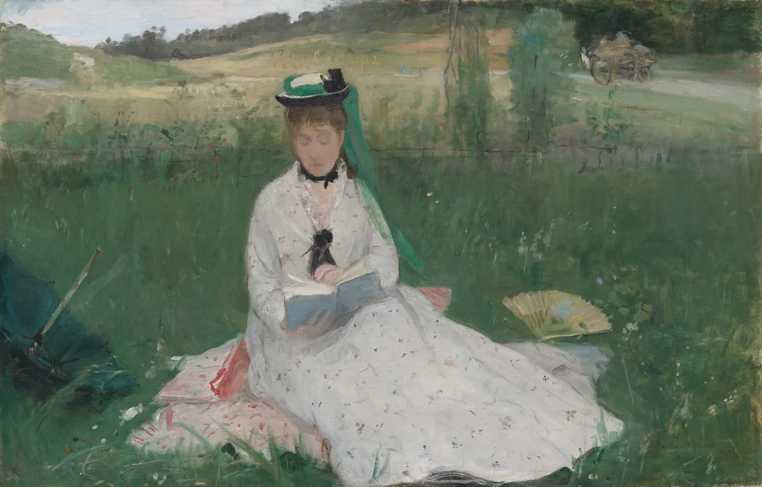 Reading by Berthe Morisot, 1873 – art print
