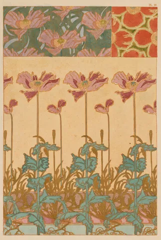 Oriental Poppies (from the series Documents Décoratifs) by Alphonse Mucha