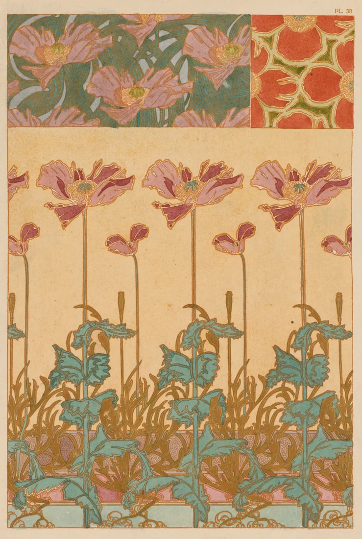 Oriental Poppies (from the series Documents Décoratifs) by Alphonse Mucha, 1901–2 – art print