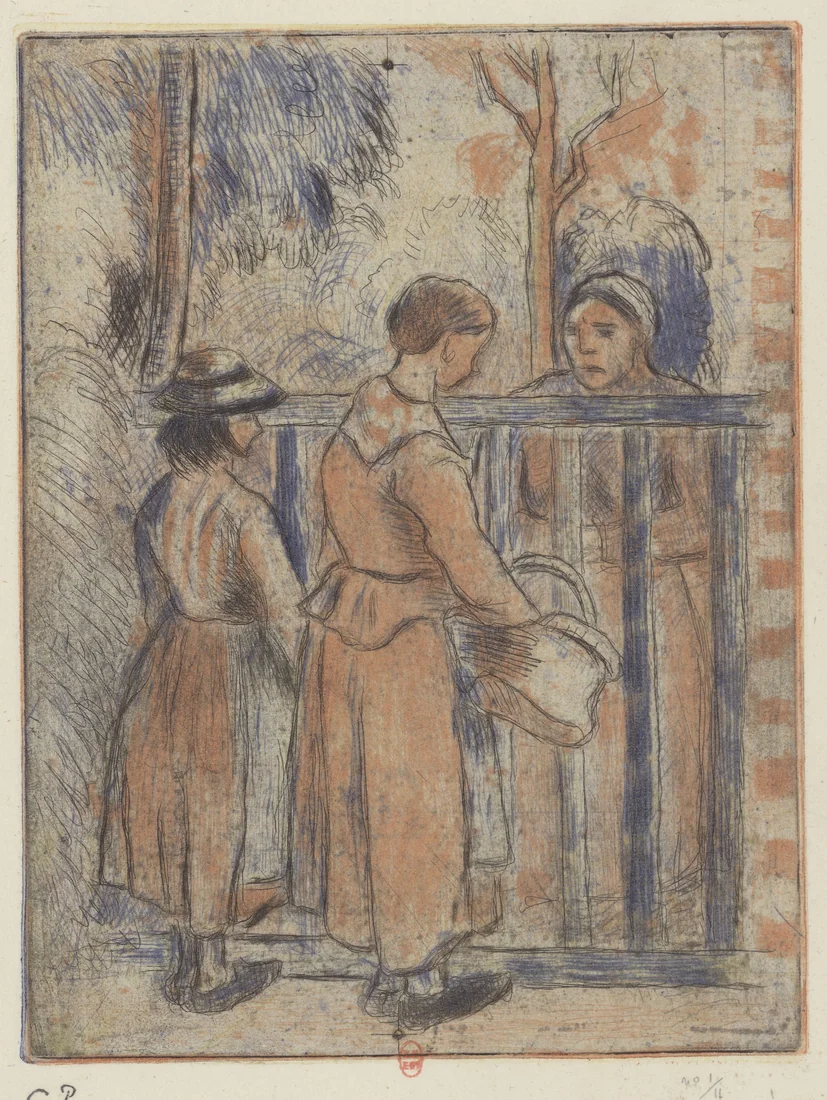 Beggar Women by Camille Pissarro, 1922 – art print