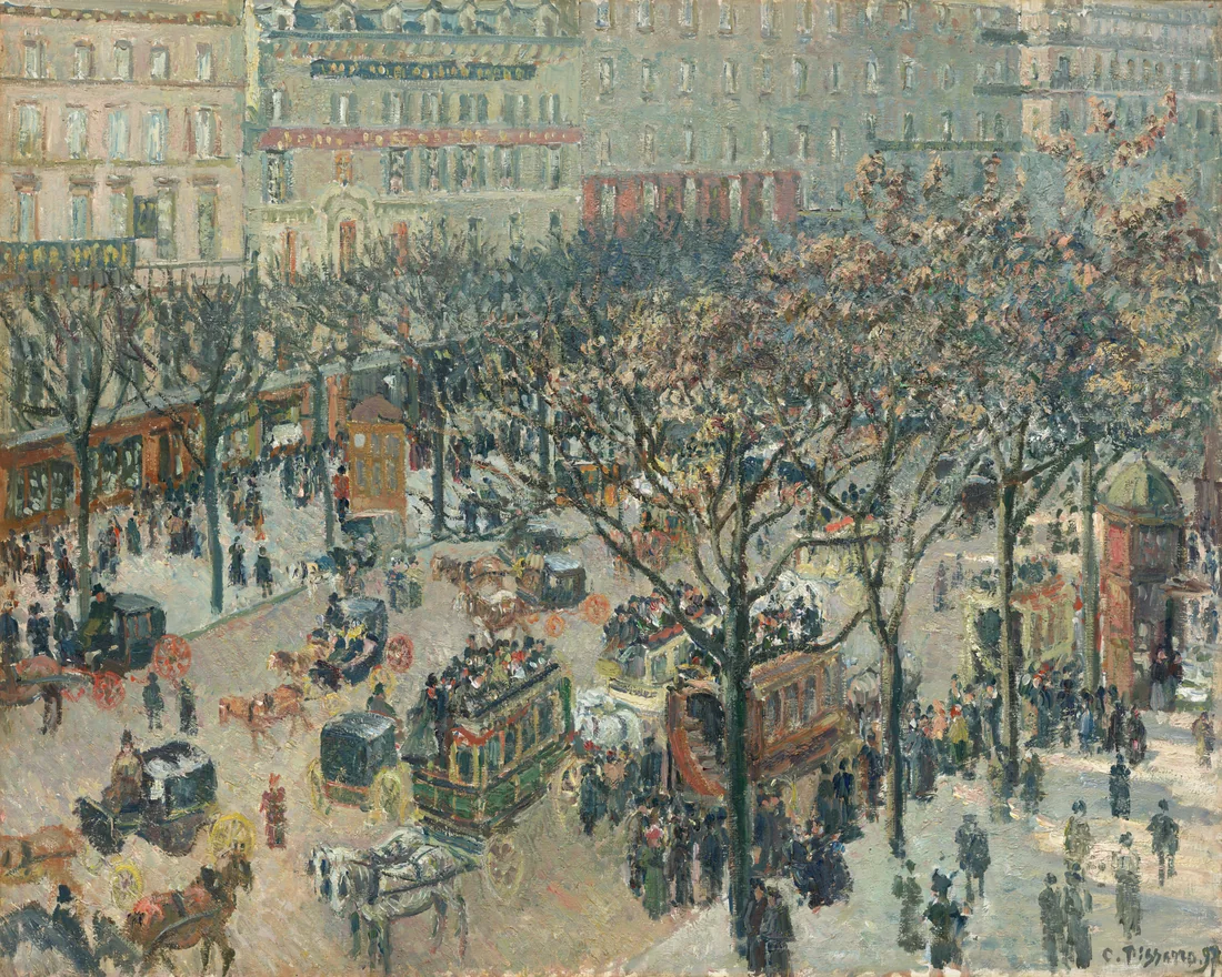 Boulevard des Italiens, Morning, Sunlight by Camille Pissarro, 1897 – art print