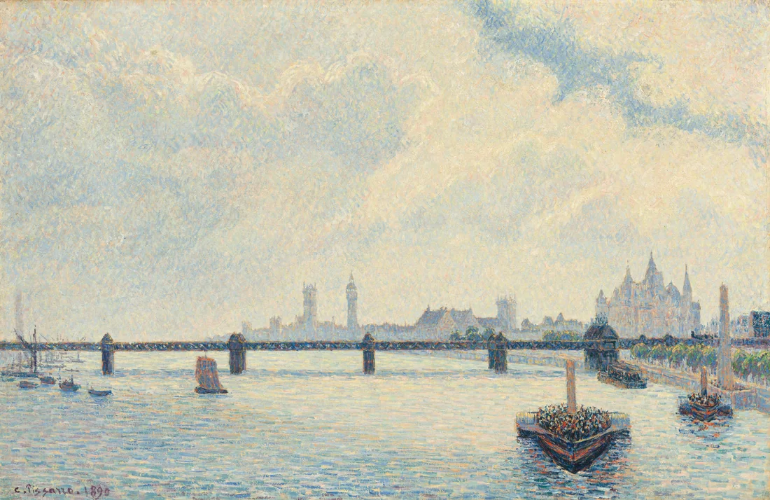 Charing Cross Bridge, London by Camille Pissarro, 1890 – art print