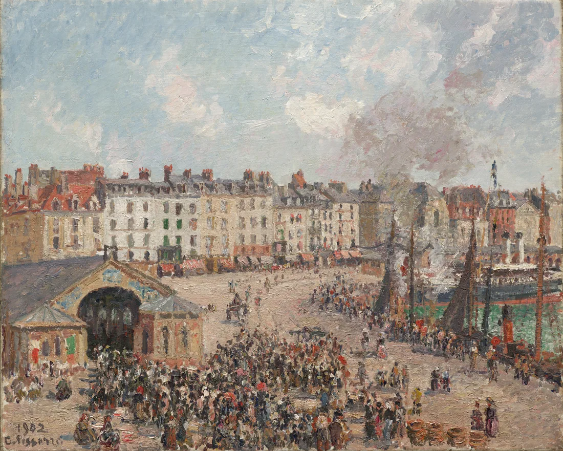 Fishmarket by Camille Pissarro, 1902 – art print